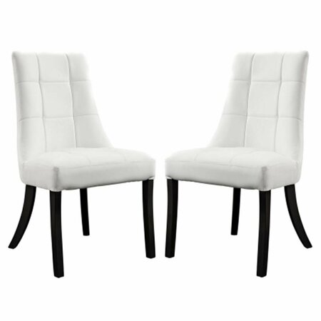 EAST END IMPORTS Noblesse Vinyl Dining Chair - White, 2PK EEI-1298-WHI